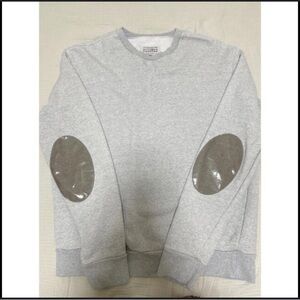 Maison Martin Margiela Gray Sweater with Tan Elbow Patches